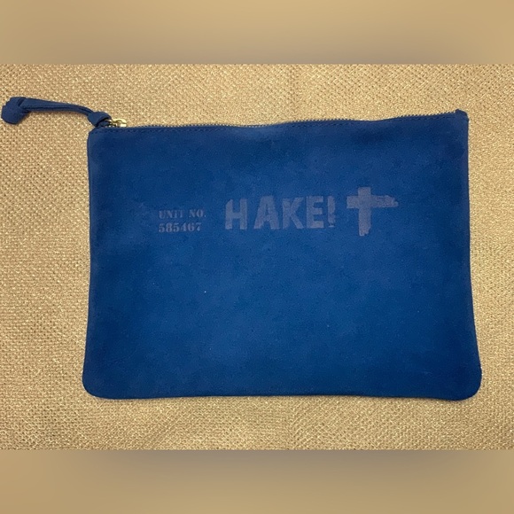 Hake! Blue Suede Clutch